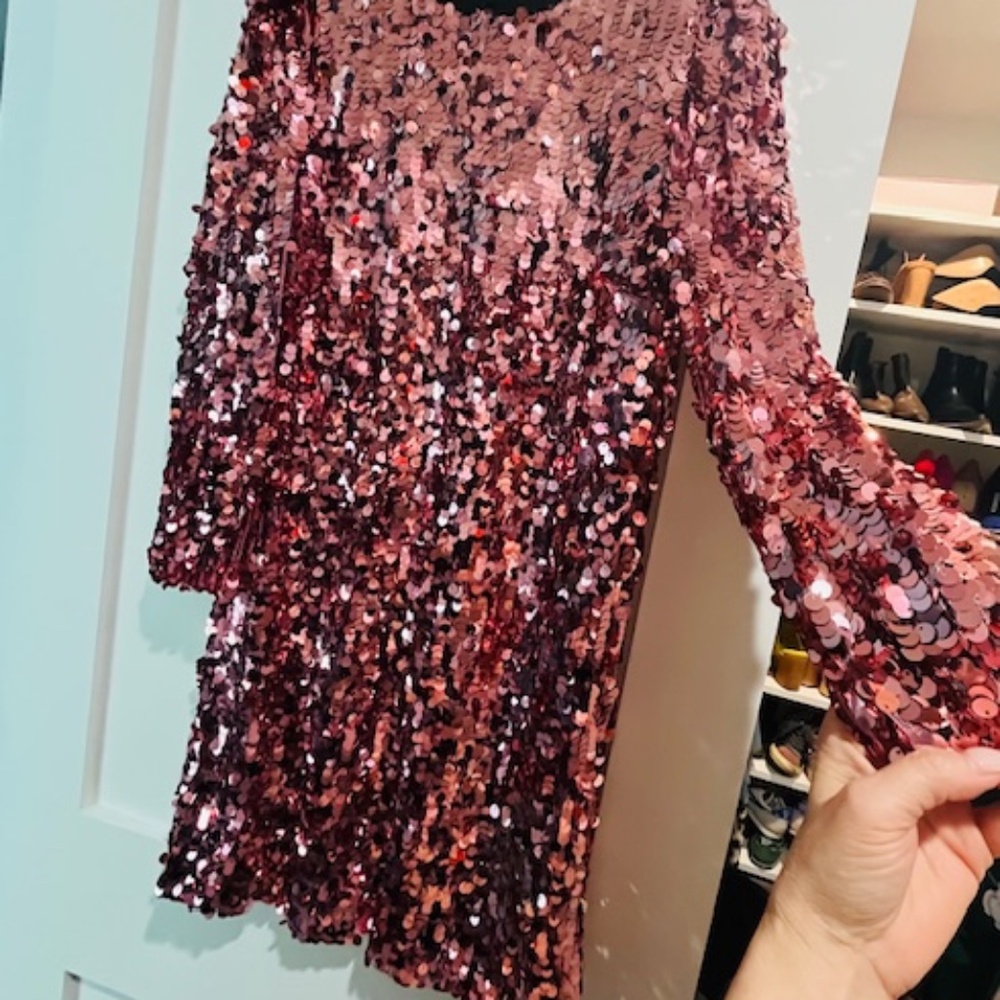 Dolce Gabbana Pink Sequin Mini Dress